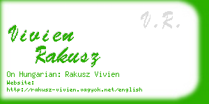 vivien rakusz business card